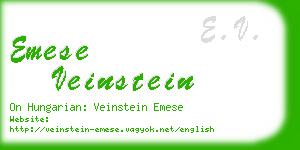 emese veinstein business card